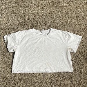 Basic White Cropped Tee